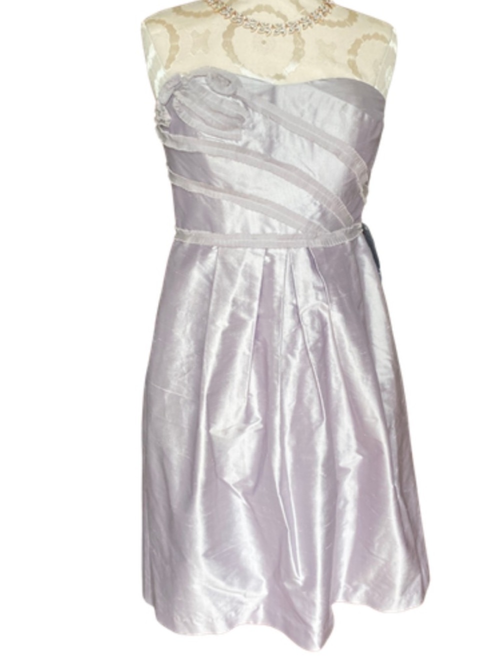 Silver Strapless Dress